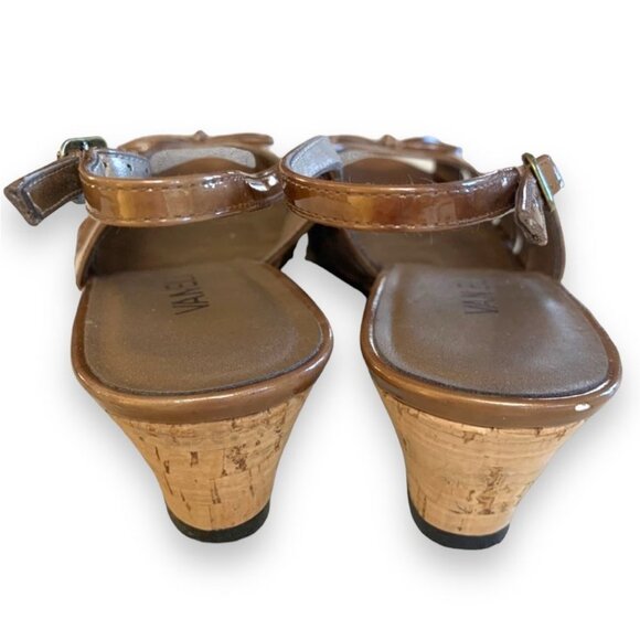 VANELI - Bronze Sling Back Wedge Sandal- Real Leather Soles - Size 7.5M - Picture 4 of 8